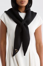 KARL LAGERFELD PARIS Chevron Knit Triangle Scarf