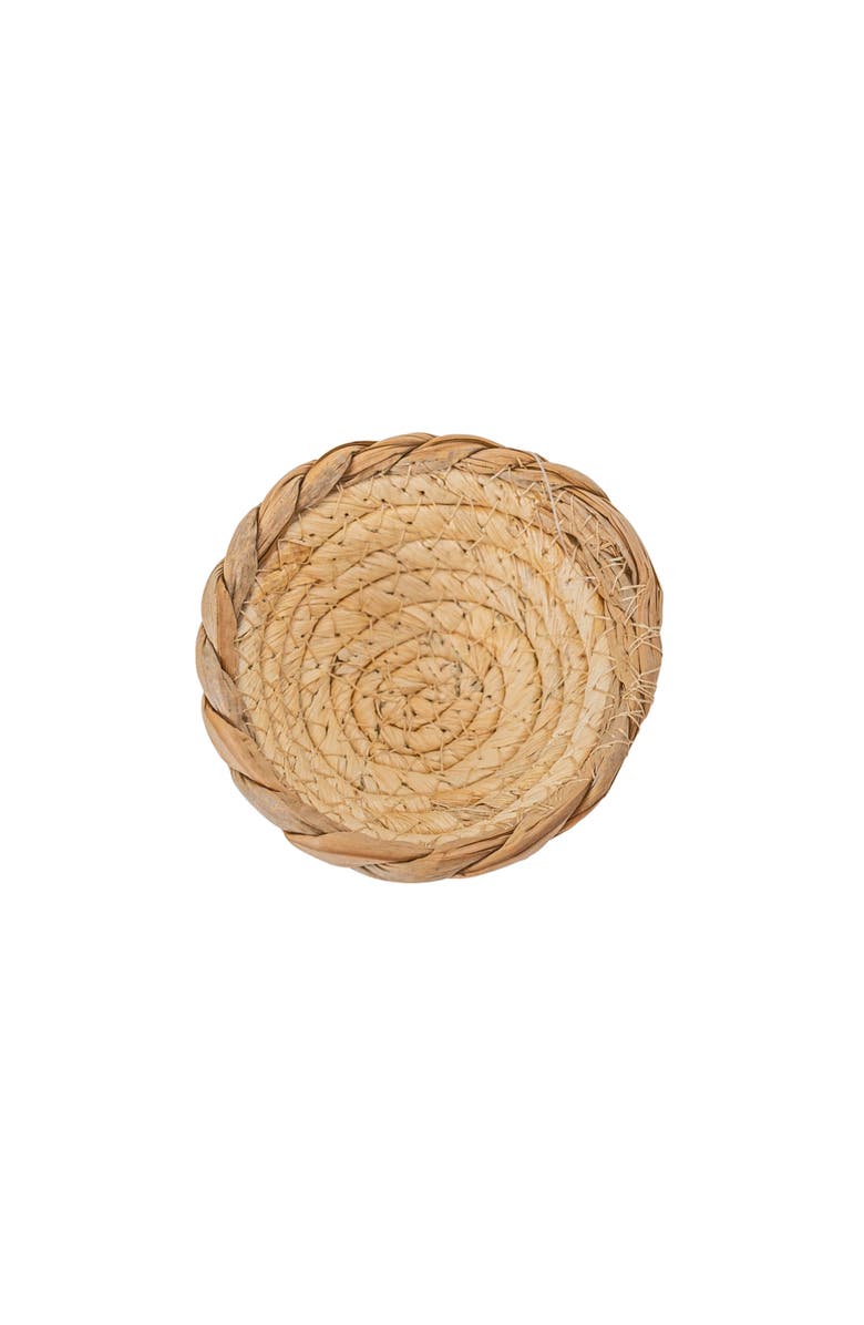 Foreside Home and Garden Woven Dish Basket Natural Corn Husk & Seagrass, Alternate, color, Brown