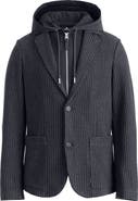 Mackage Wells Pinstripe Jacket with Removable Hooded Bib
