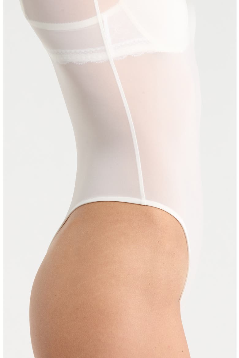 Hottie Short Sleeve Bodysuit, Alternate, color, OFF WHITE