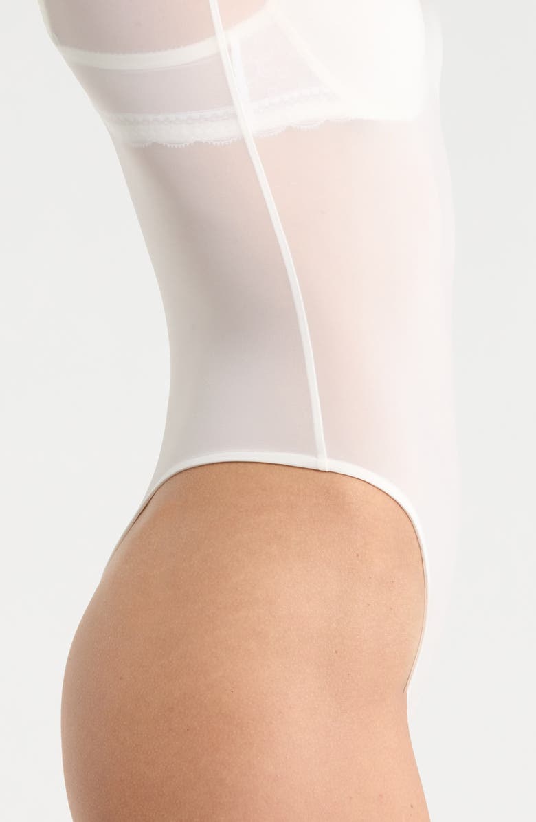 Alice + Olivia Hottie Short Sleeve Bodysuit, Alternate, color, Off White