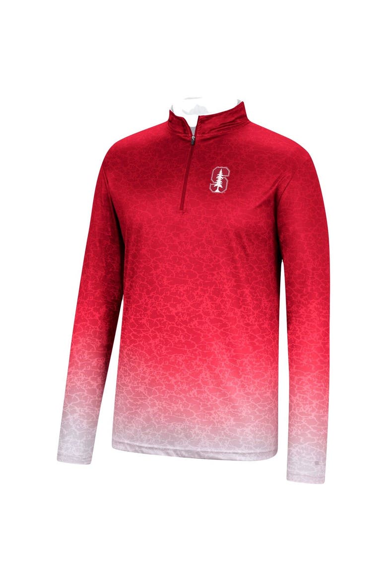 Men's Colosseum Cardinal Stanford Cardinal Walter Quarter-Zip Windshirt, Alternate, color, Cardinal