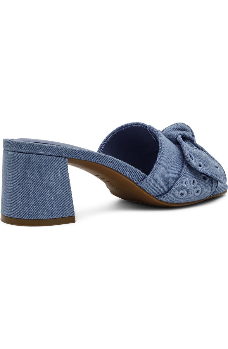 Anne Klein Kizmet Bow Slide Sandal, Alternate, color, Denim