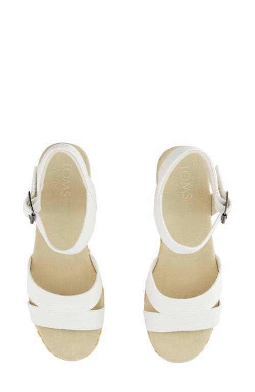 Shop Toms Audrey Ankle Strap Espadrille Platform Wedge Sandal In White