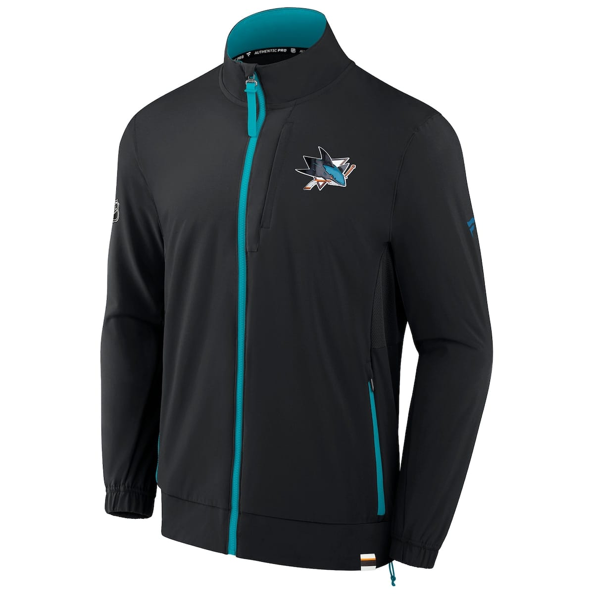 Men's Fanatics  Black San Jose Sharks Authentic Pro Rink Coaches Full-Zip Jacket - image 2