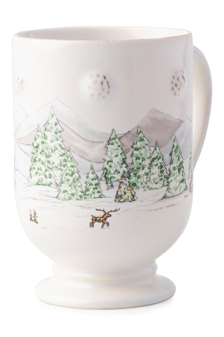Berry & Thread North Pole Ceramic Mug, Alternate, color, WHITEWASH MULTI