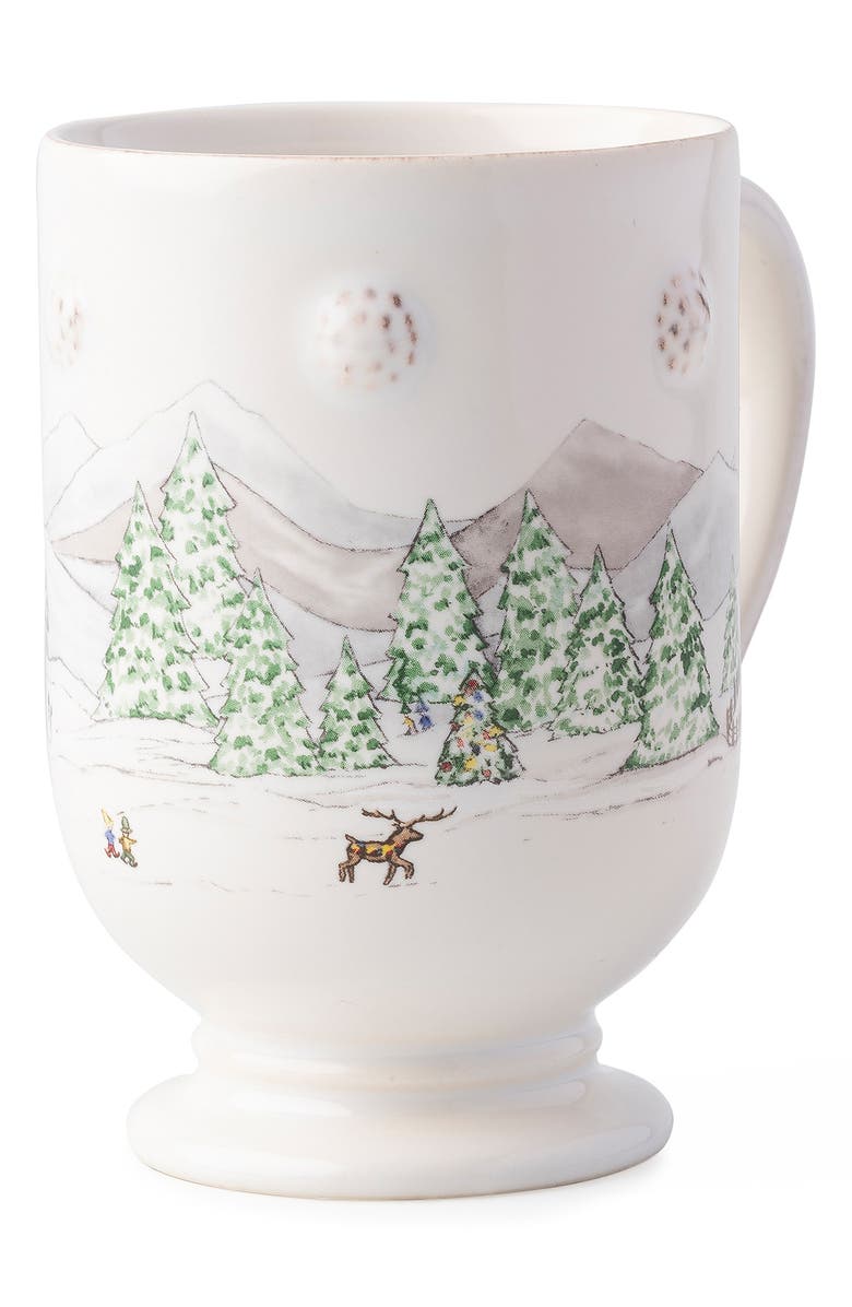 Juliska Berry & Thread North Pole Ceramic Mug, Alternate, color, Whitewash Multi