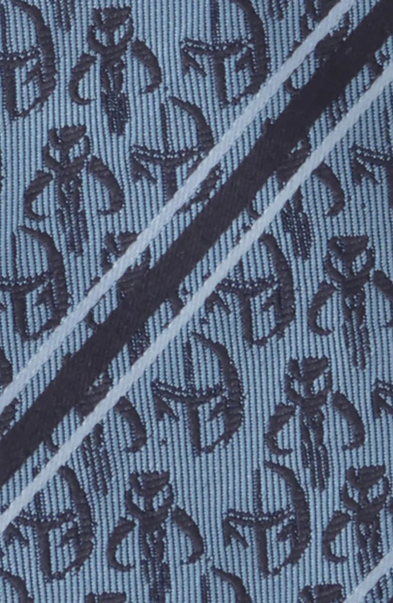 Cufflinks, Inc. Star Wars<sup>™</sup> Mandalorian Jacquard Stripe Tie & Cuff Links Set, Alternate, color, Blue Multi