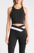 YOGALICIOUS Lux LeBlanc High Neck Crop Tank