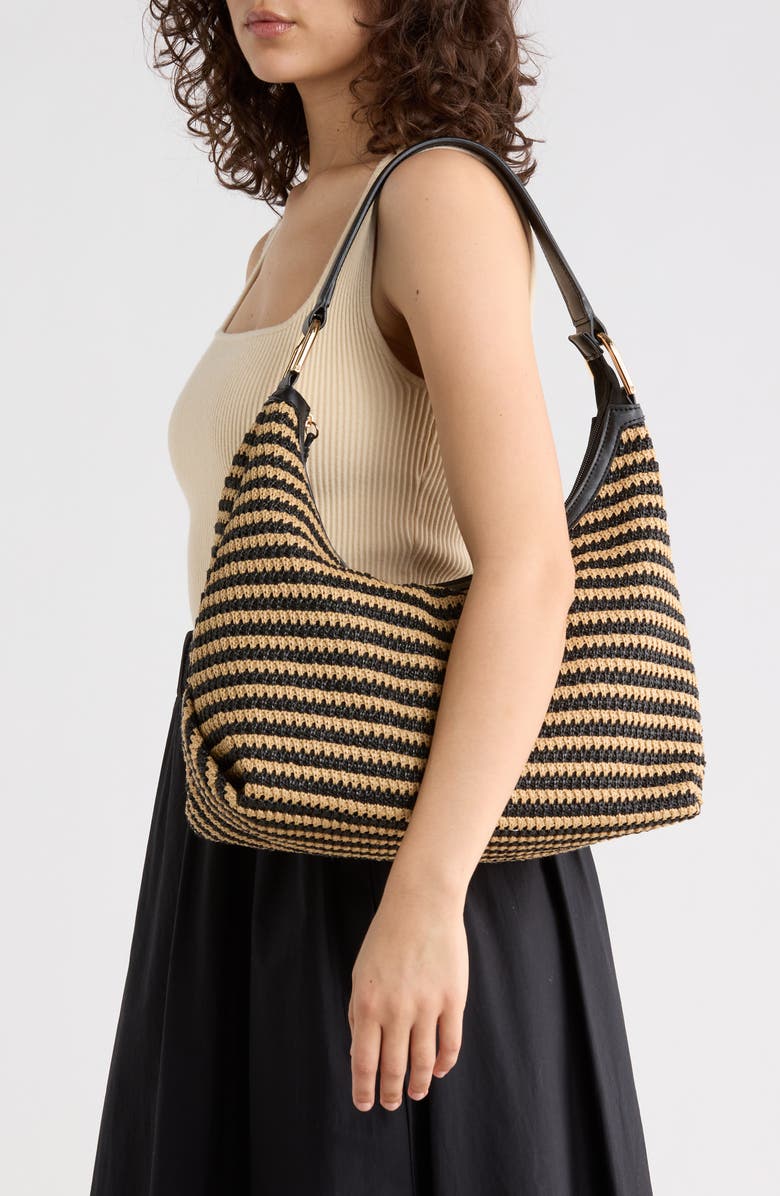 Dolce Vita Hyacin Shoulder Bag, Alternate, color, Black/ Natural