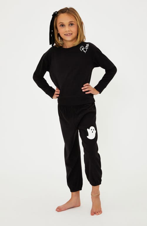 Beach Riot Kids' Little Cassia Brushed Fleece Sweatshirt In Black