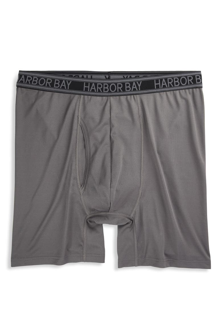 Tech Stretch Solid Boxer Briefs, Main, color, GREY PINSTRIPE
