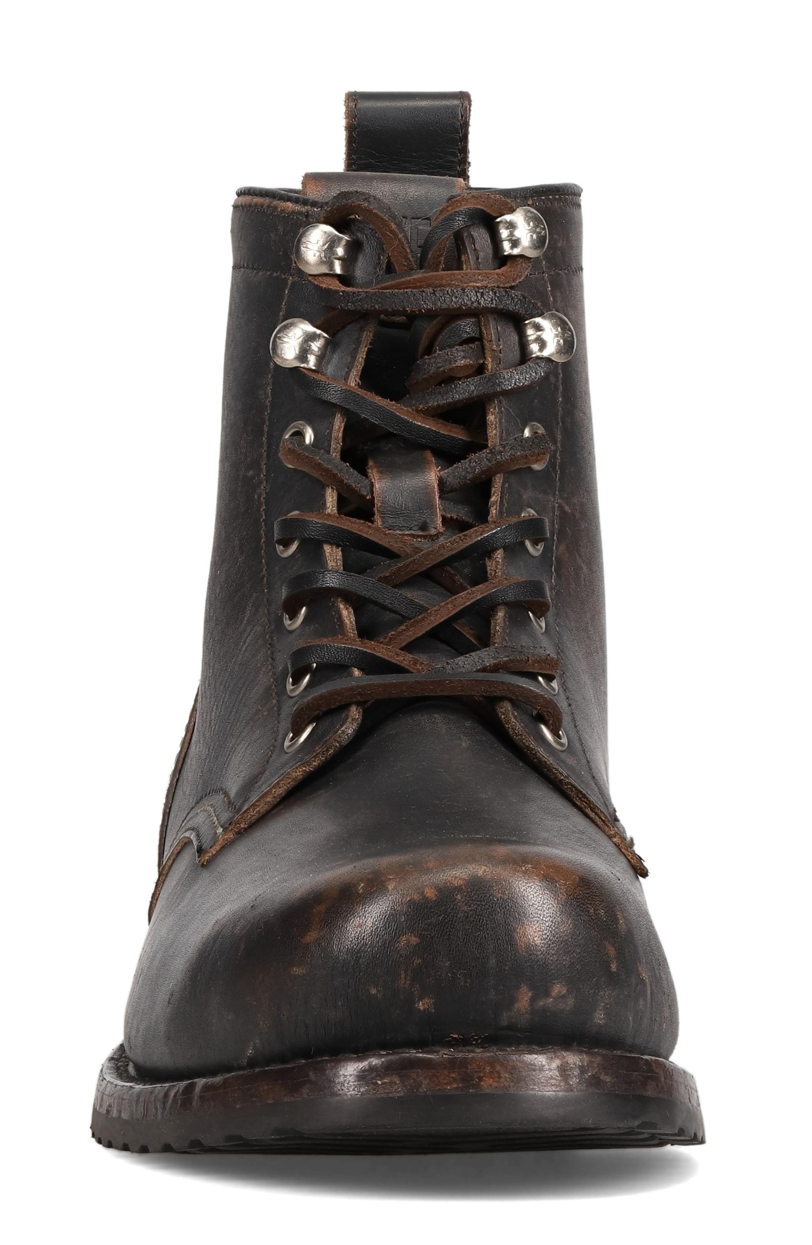 Frye Hudson Lace-Up Boot, Alternate, color, Black