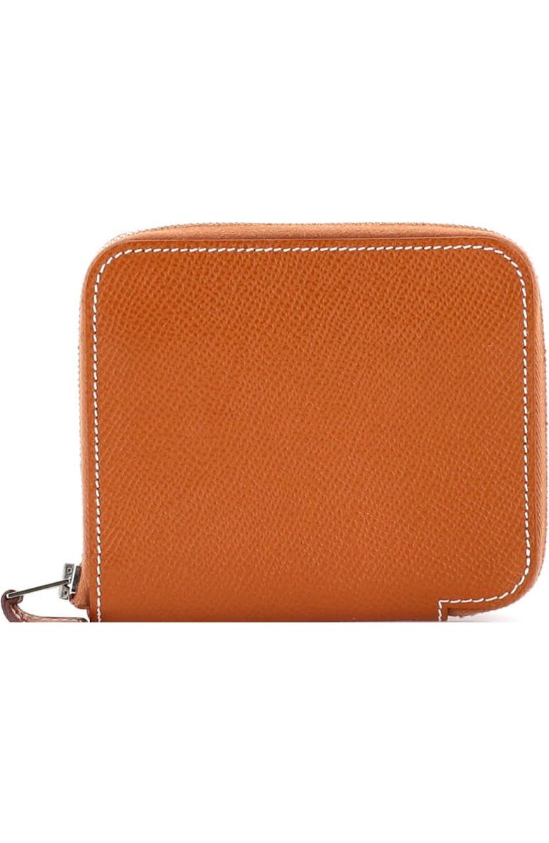 Pre-Owned Hermes Zipengo Chaine d'Ancre Card Holder Leather Compact, Alternate, color, Gold