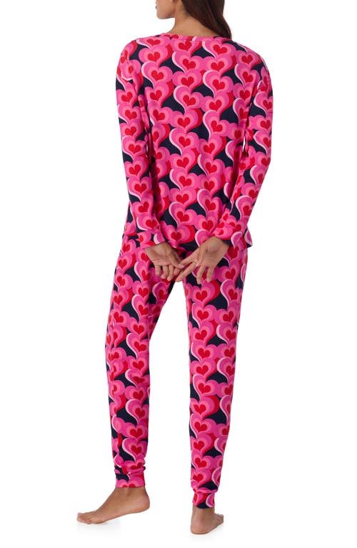 Room Service Pjs Long Sleeve Print Pajamas In Pink
