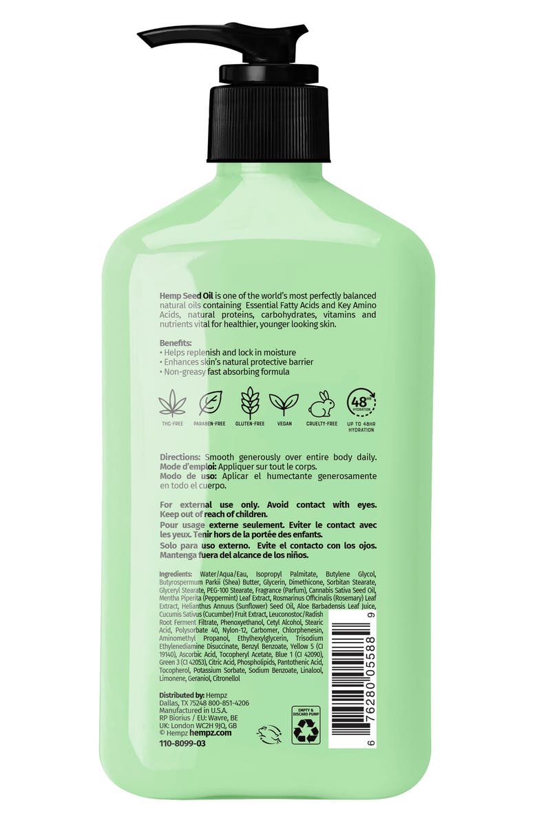 HEMPZ Rosemary & Mint Herbal Body Moisturizer, Alternate, color, 