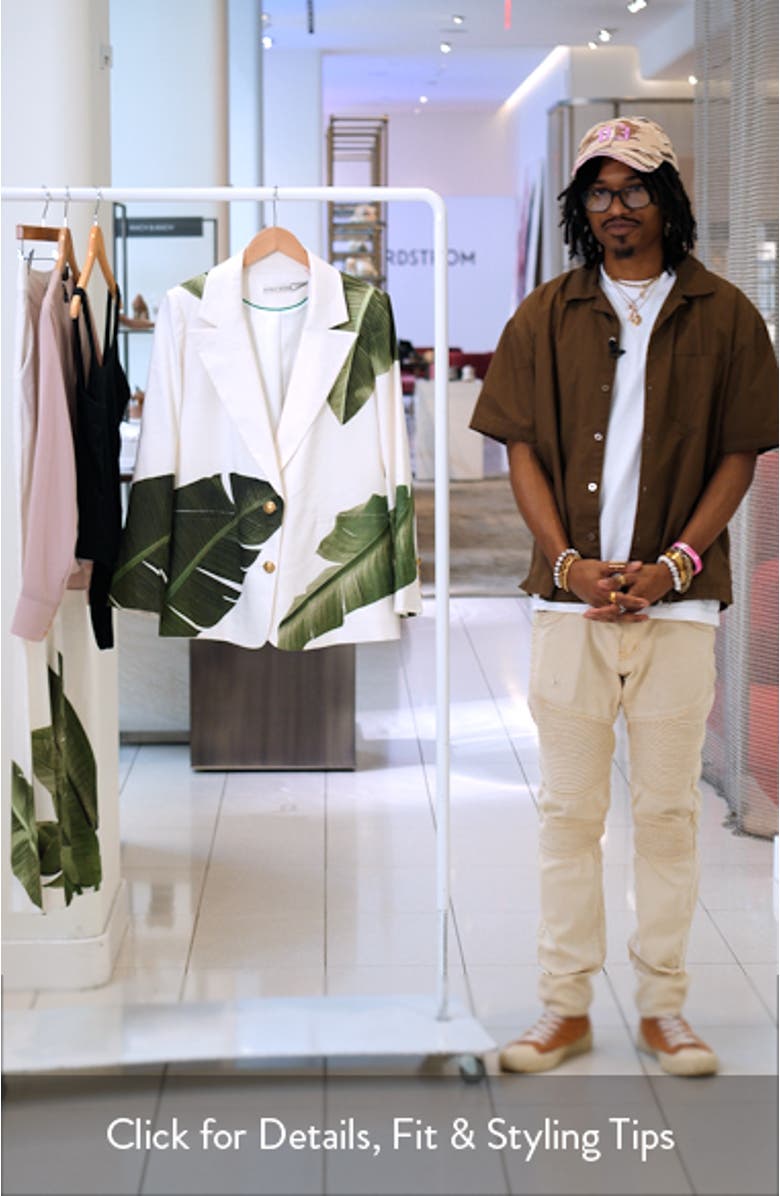 Elna Slim Fit Linen Blend Longline Blazer, sales video thumbnail