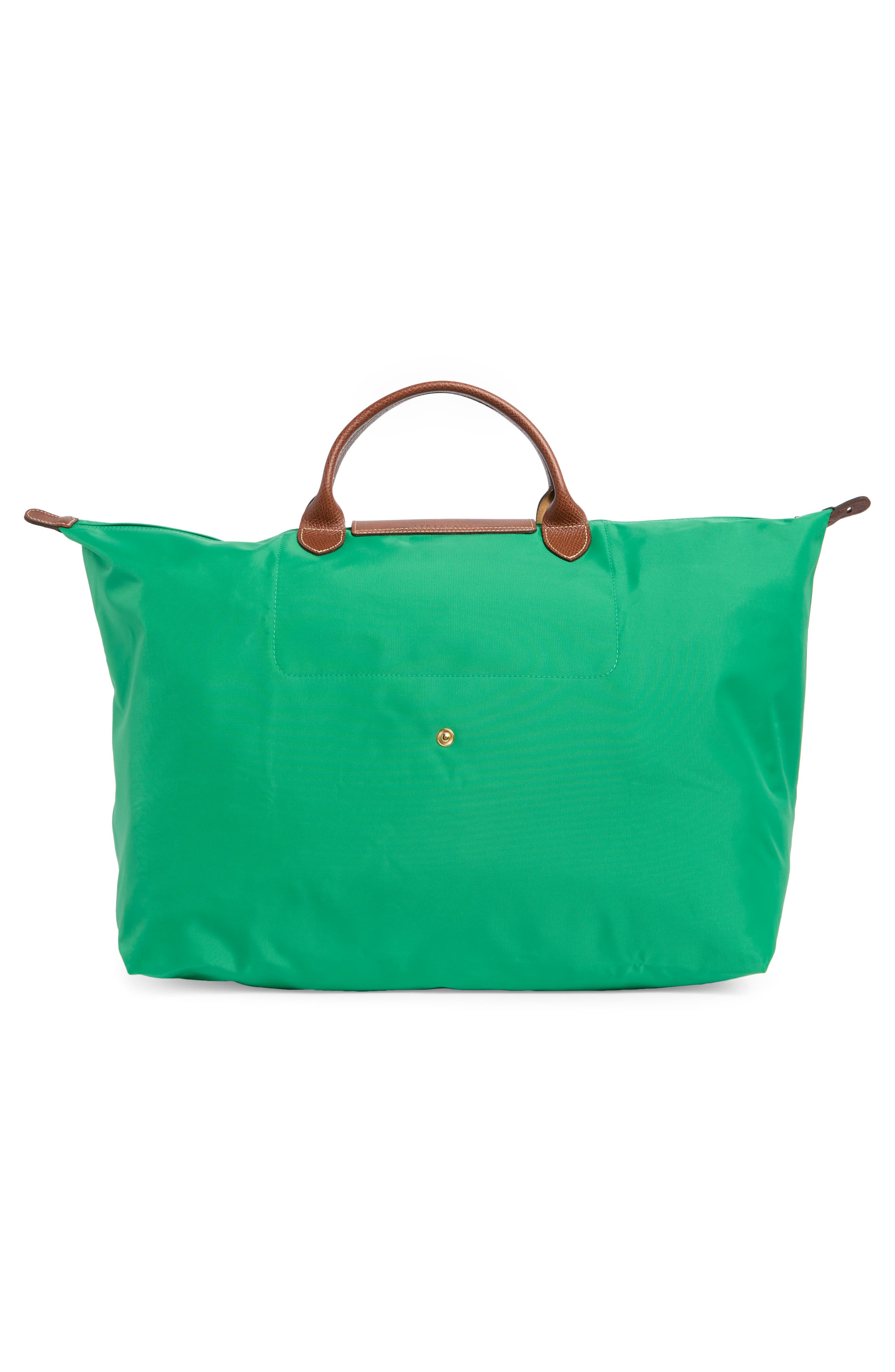 Longchamp Large Travel Duffle Bag, Alternate, color, Green