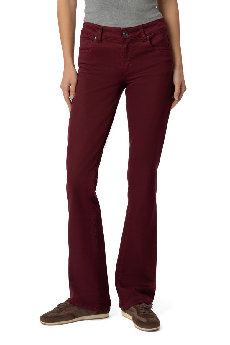Natalie Bootcut Jeans, Main, color, DARK CHERRY