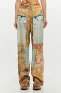 Desigual Straight Leg Patchwork Pants