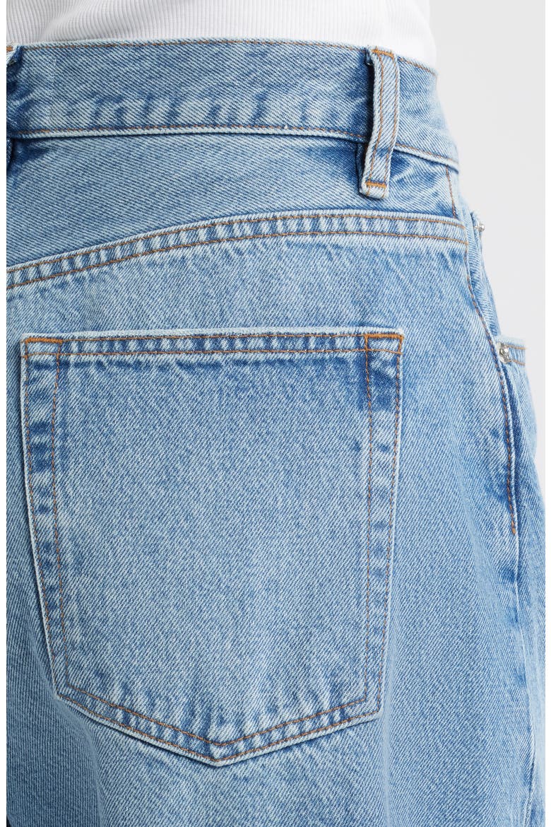 The Bubble Raw Hem Crop Barrel Leg Jeans, Alternate, color, RAPTURE RAW FRAY