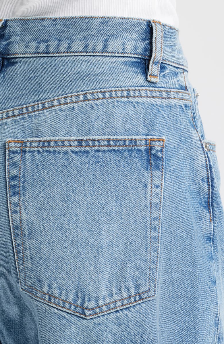 FRAME The Bubble Raw Hem Crop Barrel Leg Jeans, Alternate, color, Rapture Raw Fray