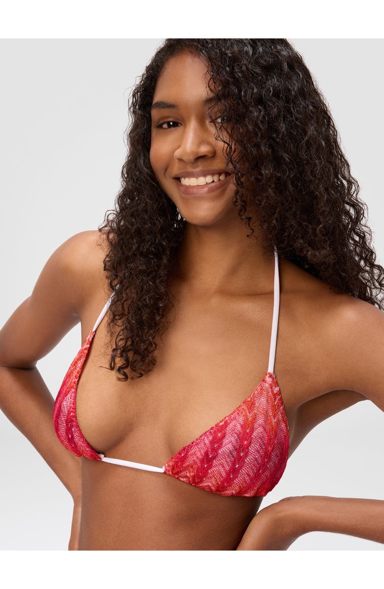 Missoni Viscose And Lamé Chevron-patterned Bikini, Alternate, color,