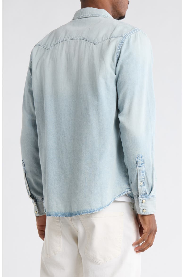 Denim Western Button-Up Shirt, Alternate, color, HOLD THE LIGHT
