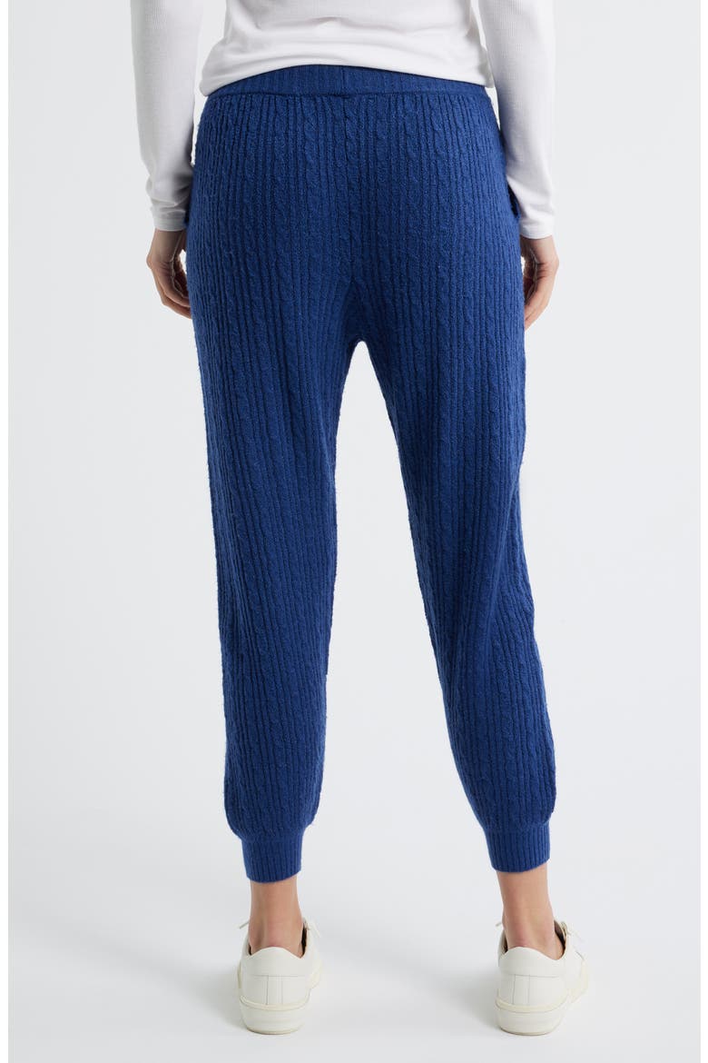 Cable Knit Sweater Joggers, Alternate, color, TWILIGHT