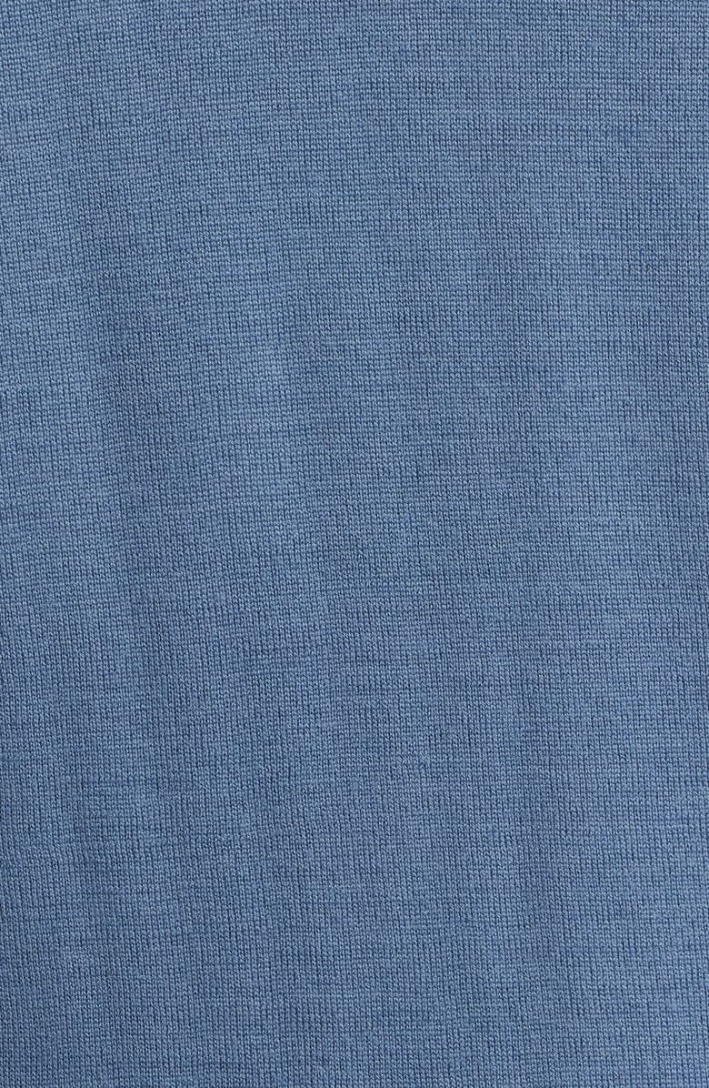 Canali Quarter Zip Wool Blend Sweater, Alternate, color, Blue
