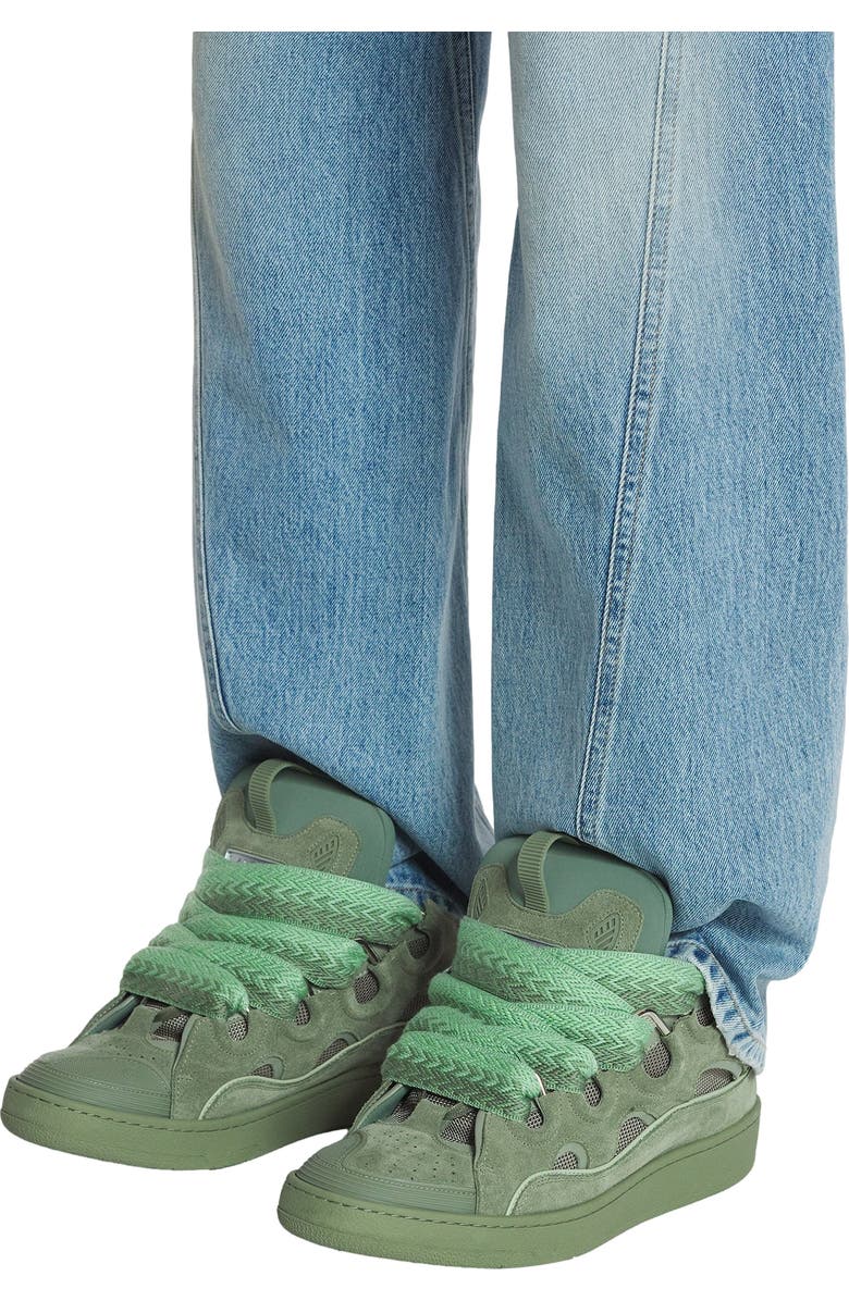 Lanvin Curb Monochrome Leather sneakers, Alternate, color,