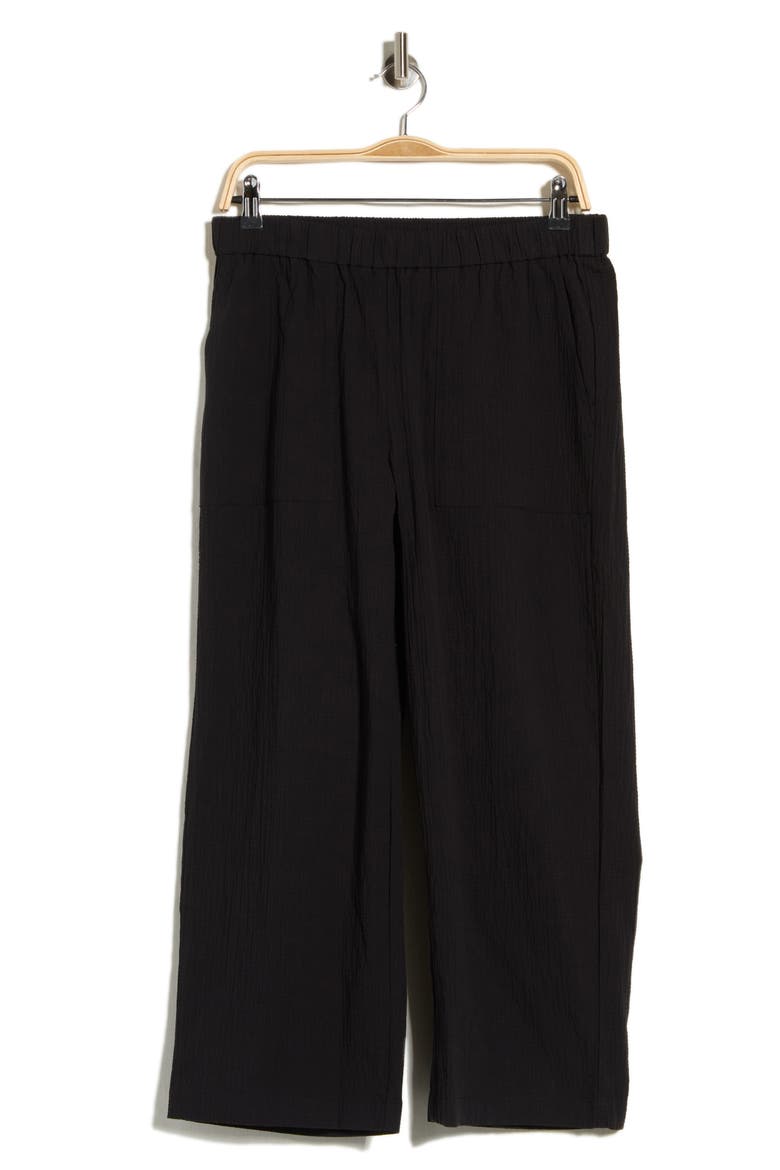 Stretch Organic Cotton Crop Pants, Alternate, color, BLACK