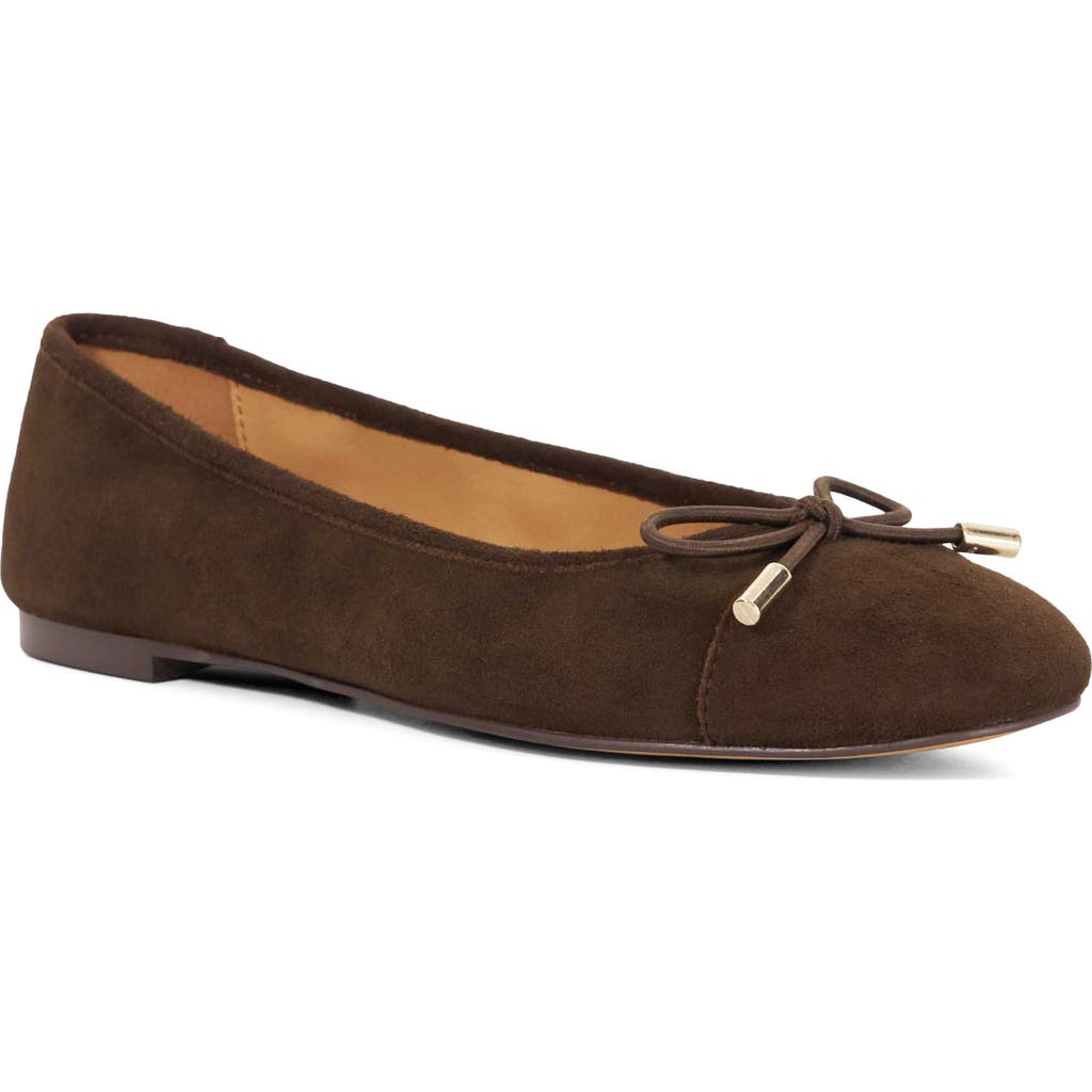 Dune London Highest Cap Toe Ballet Flat In Brown