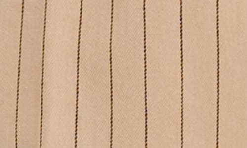 Maje Pilatex Striped Organic-cotton And Linen-blend Trousers In Beige