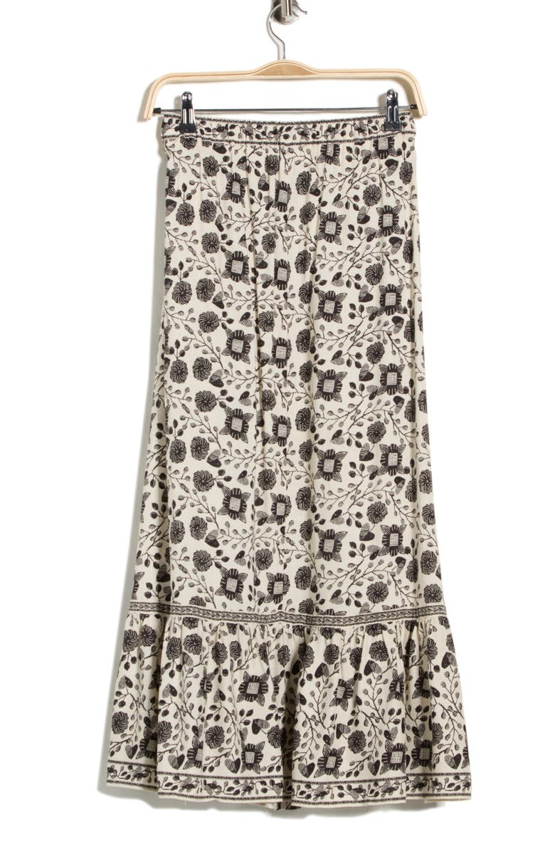 MAX STUDIO Button Front Maxi Skirt, Alternate, color, Crm/ Black Floral Hrts
