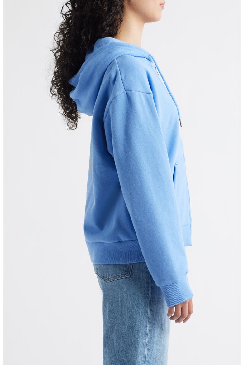 Aloha Zip-Up Fleece Hoodie, Alternate, color, CORNFLOWER BLUE HAW