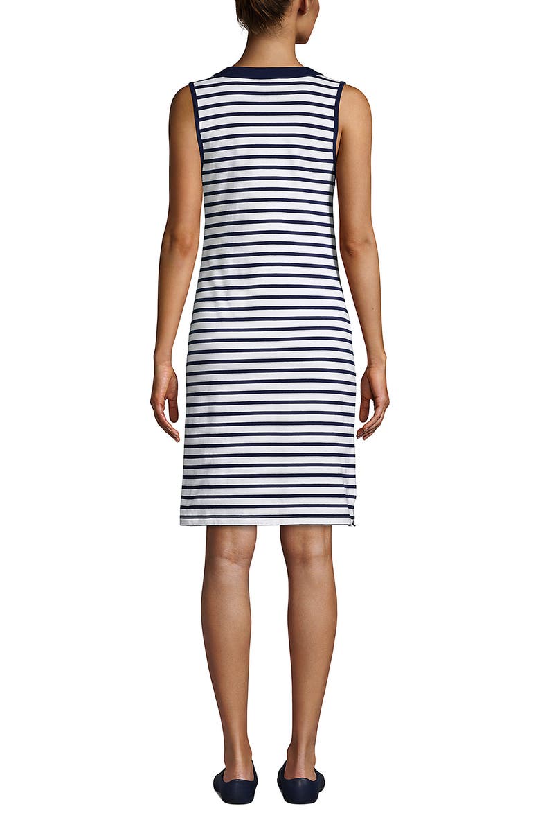 Lands' End Cotton Jersey Sleeveless Swim Cover-up Dress, Alternate, color, 