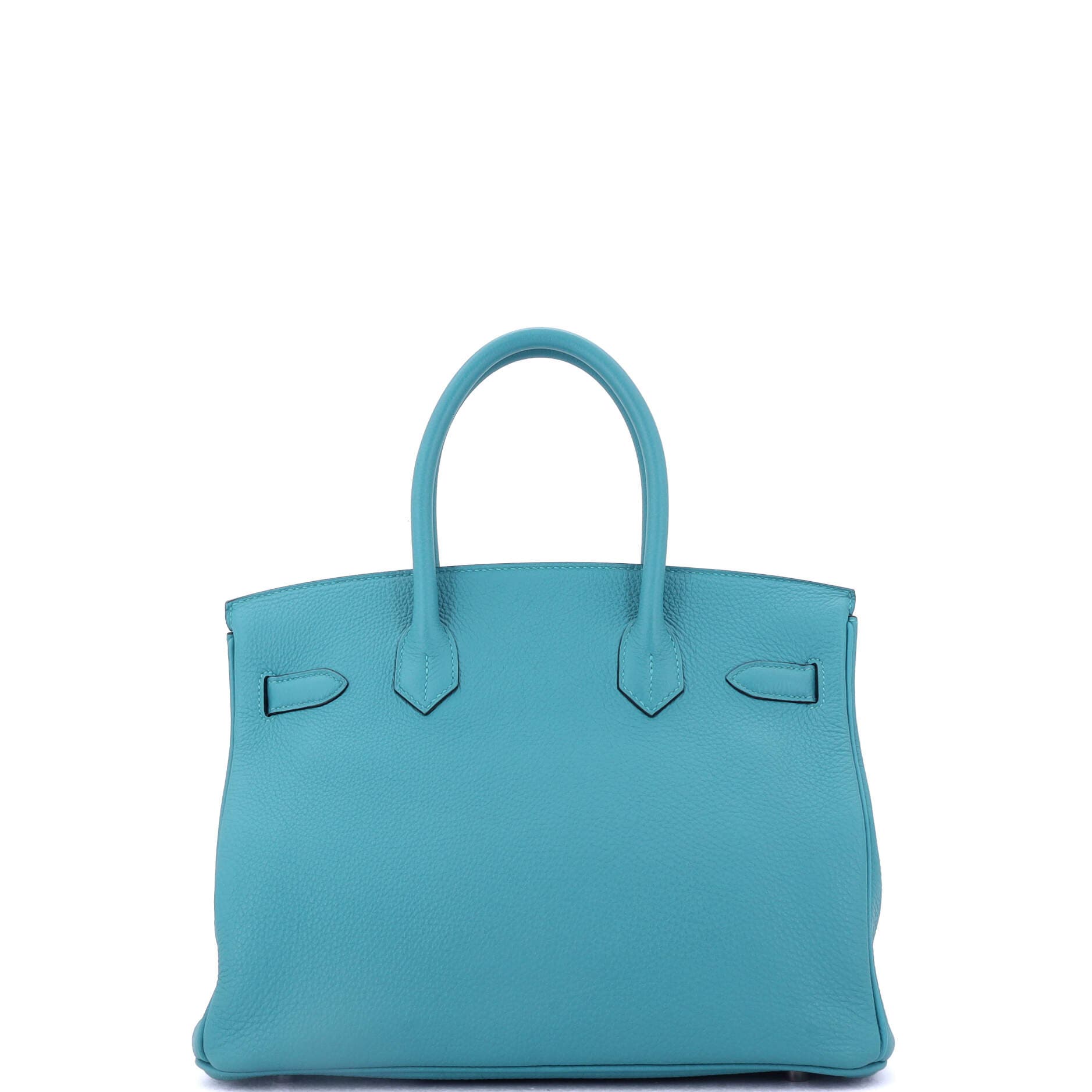 Pre-Owned Hermes Birkin Handbag Blue Togo with Palladium Hardware 30, Alternate, color, Turquoise