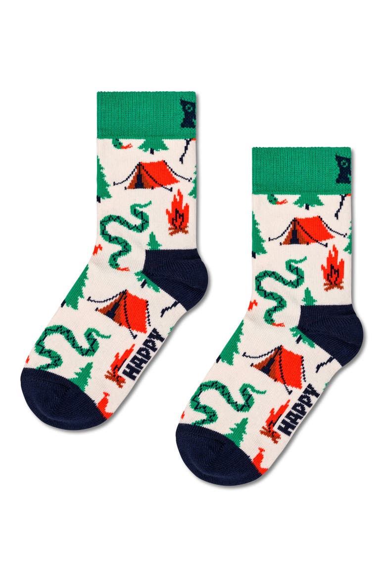 Kids' Assorted 4-Pack Camper Crew Socks Gift Box, Alternate, color, WHITE