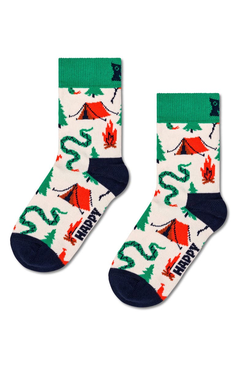Happy Socks Kids' Assorted 4-Pack Camper Crew Socks Gift Box, Alternate, color, Camper