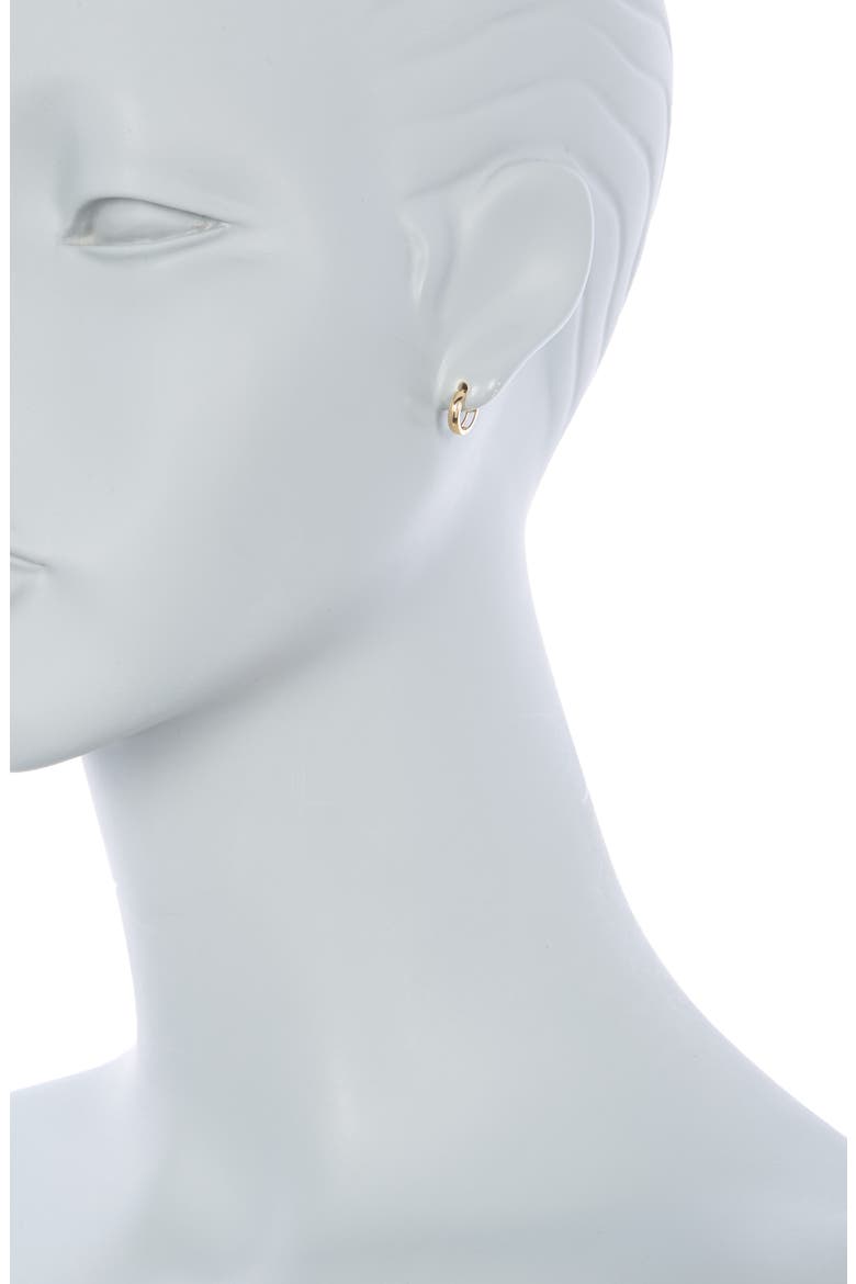 14K Yellow Gold Huggie Hoop Earrings, Alternate, color, GOLD