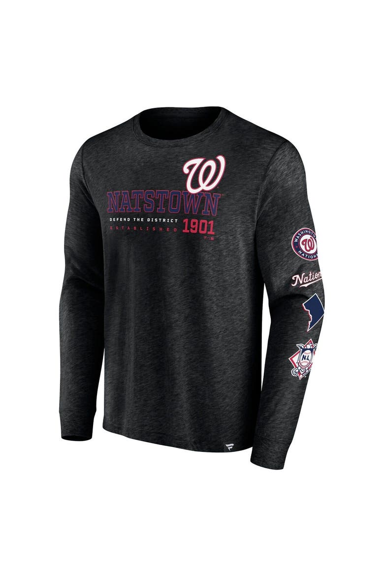 Men's Fanatics Branded Black Washington Nationals High Whip Pitcher Long Sleeve T-Shirt, Alternate, color, Black