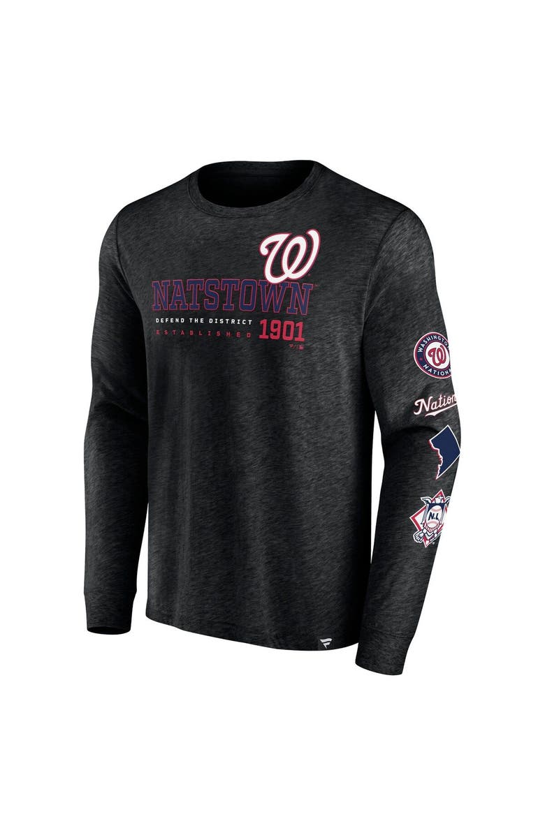 FANATICS Men's Fanatics Branded Black Washington Nationals High Whip Pitcher Long Sleeve T-Shirt, Alternate, color,