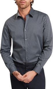 Ted Baker Grelish Slim Fit Geo Print Stretch Cotton Button-Up Shirt