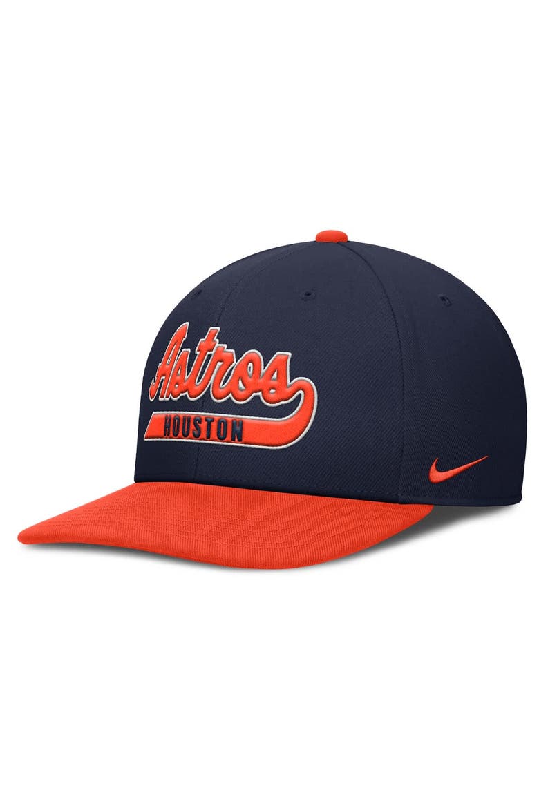 Men's Nike Navy/Orange Houston Astros Pro Performance Snapback Hat, Alternate, color, Navy