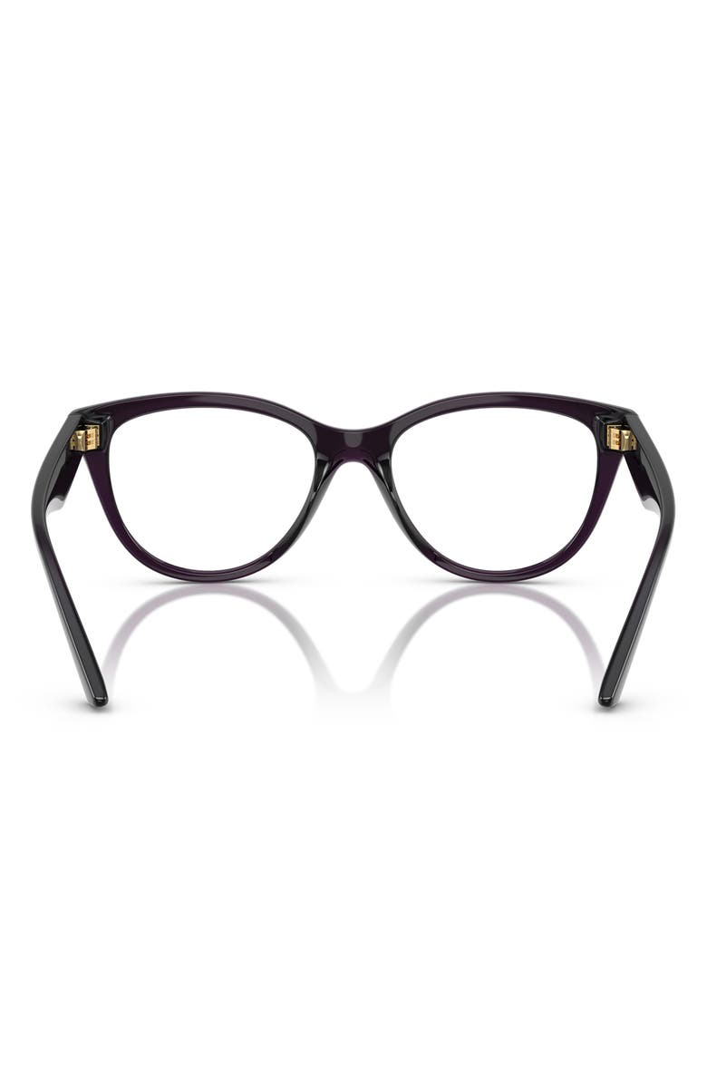 Versace 54mm Cat Eye Optical Glasses, Alternate, color, Violet