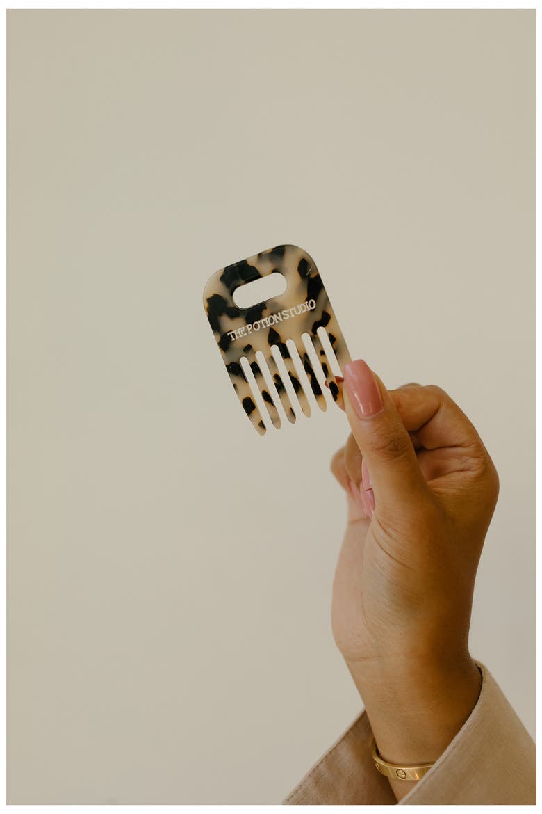 Mini Comb - Nude, Alternate, color, BROWN