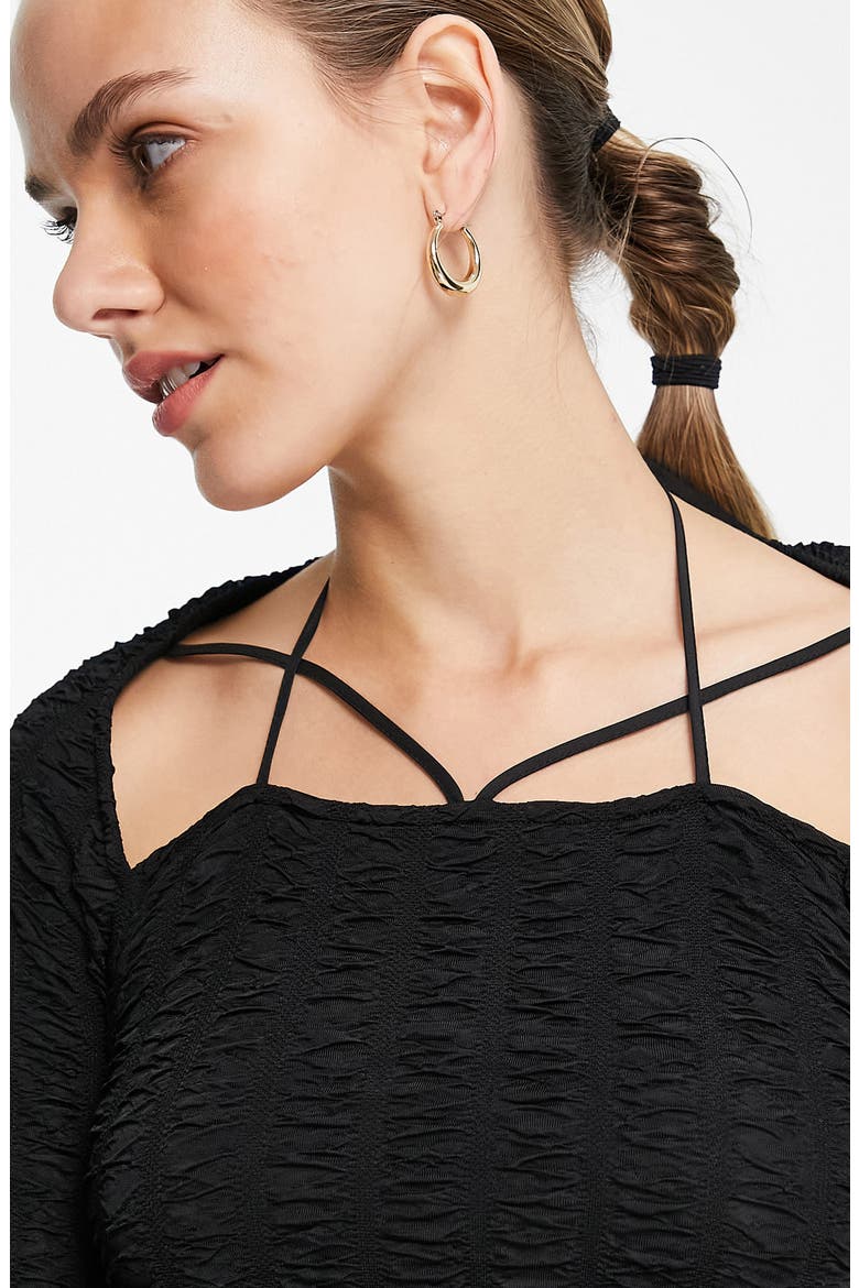 Ruched Long Sleeve Top, Alternate, color, STONE