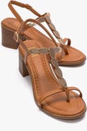 Forever & Always Shoes Serona Leather Block Heel Sandal
