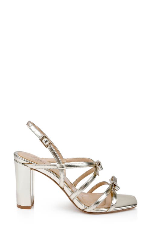 Jewel Badgley Mischka Eliza Strappy Slingback Sandal In Silver